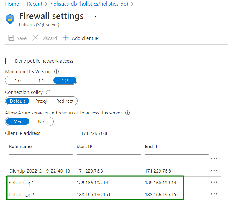 Azure Firewall Setting