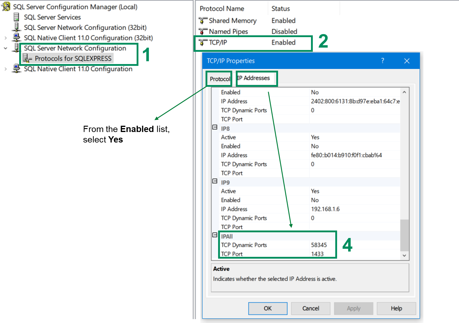 Enable TCP/IP connection