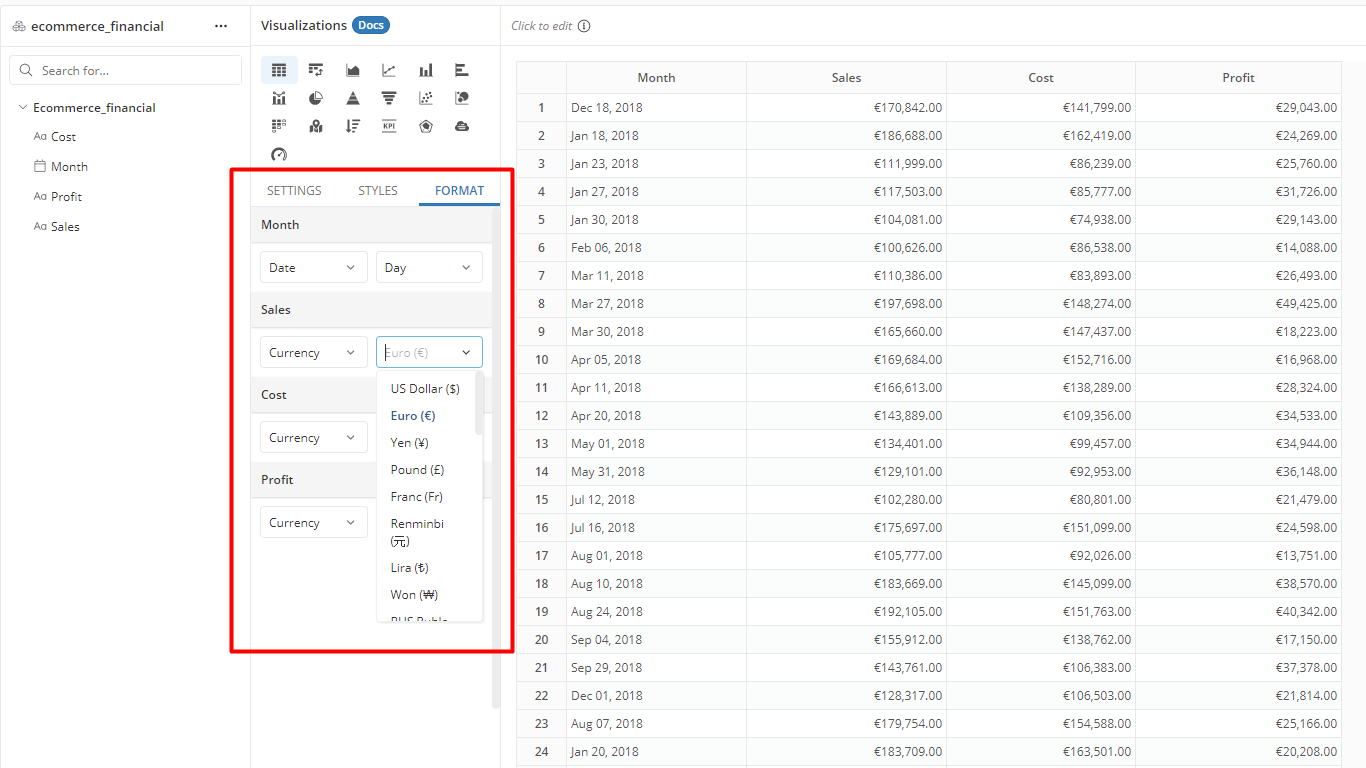 Data Format | Holistics Docs